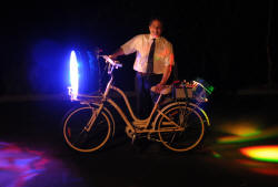 LED BIKE Purple front, orange rear